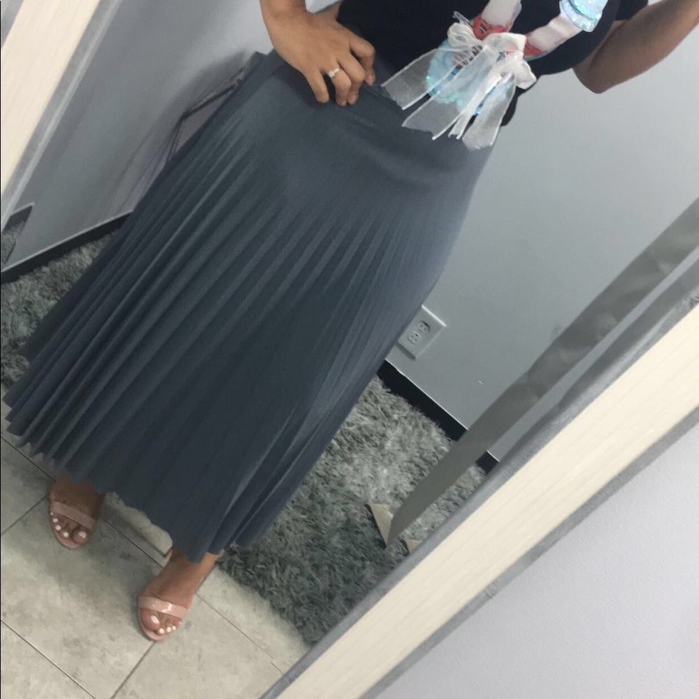Midi Pleated Skirt
